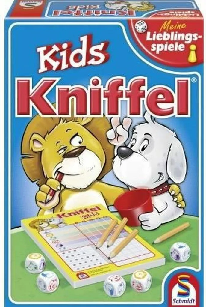 Kniffel Kids Schmidt Spiele - Grand format 21x28cm avec dés illustrés