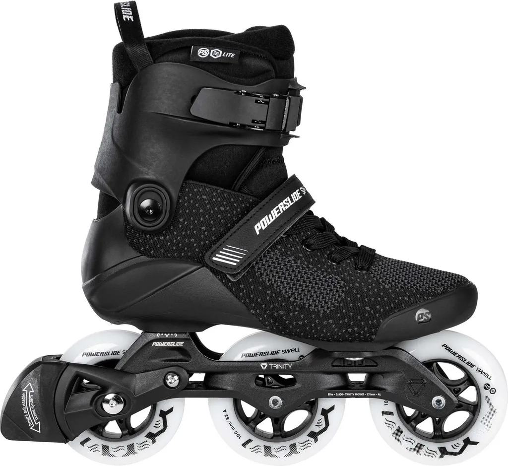 Roller pour Entraînement Cardio Powerslide Swell Lite 100 Noir 40/41