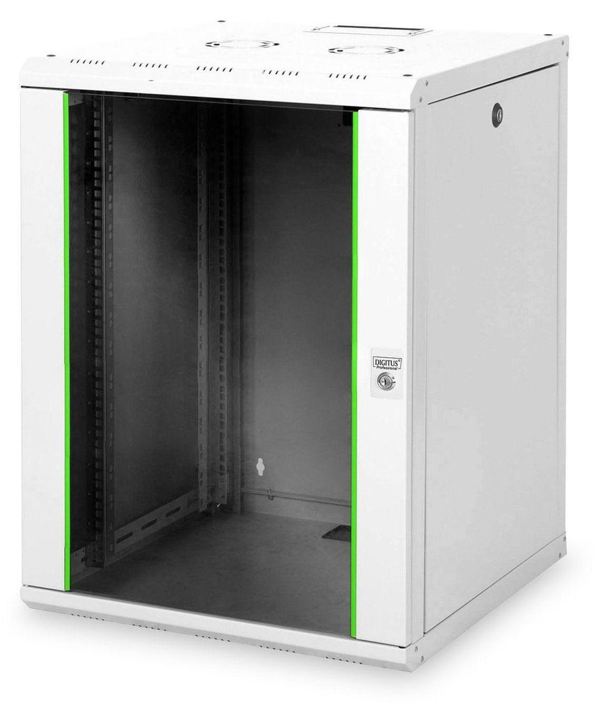 483-mm-Wandschrank, 16 HE (grau, 16 Höheneinheiten) Produktbild 
