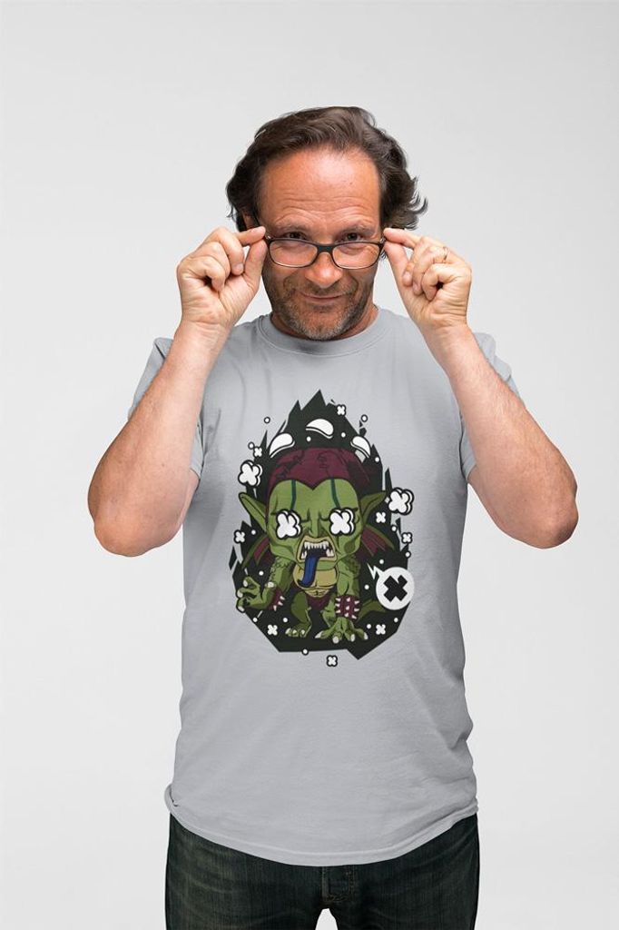 D&B Uni Polo PC00048 Green Goblin Grau-Größe M