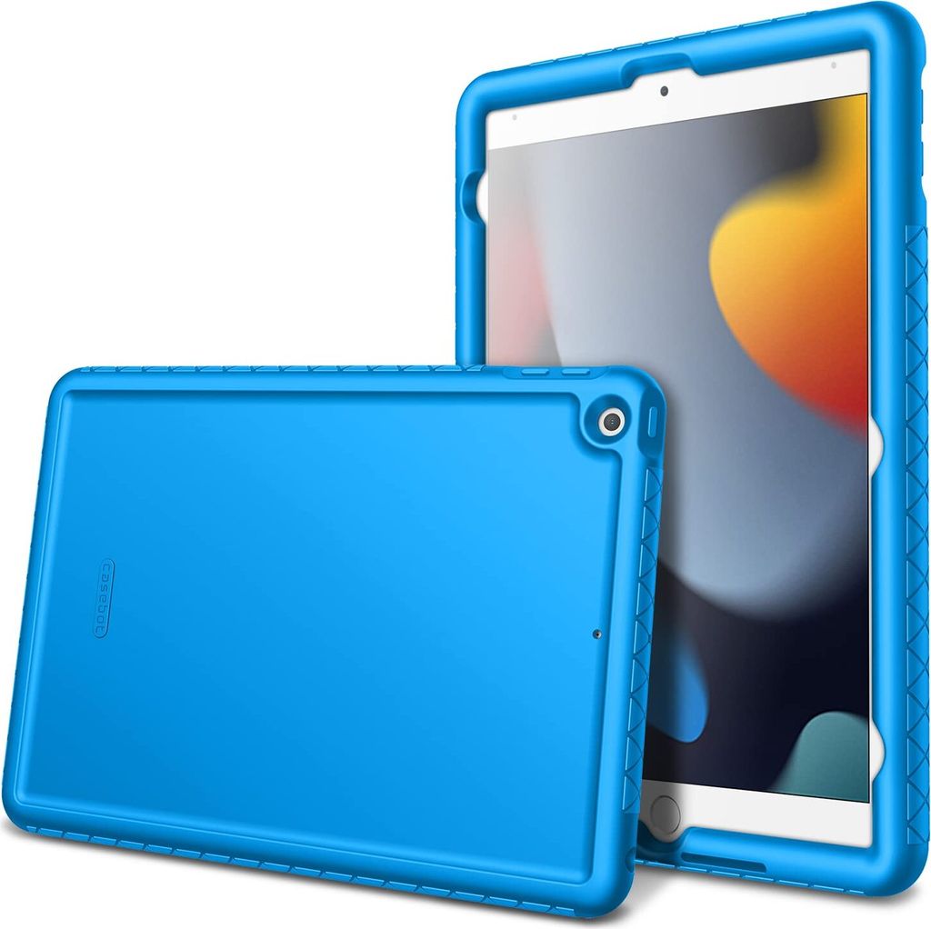 Fintie Silikon Hülle für iPad 10,2" Zoll 2021/2020 / 2019 (9. / 8. und 7. Generation) - Anti-Rutsch Schutzhülle mit verstärkten Ecken und Kante...
