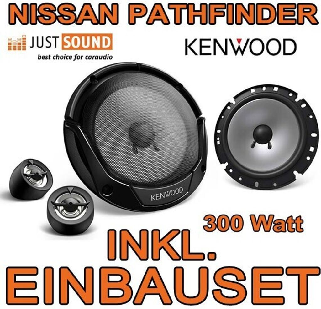 Lautsprecher - Kenwood KFC-E170P - 16,5cm Einbauset passend für Nissan Pathfinder R51 - justSOUND
