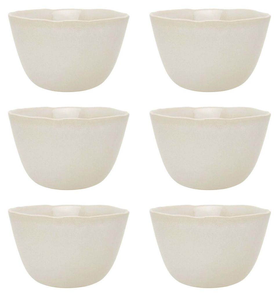 6er Set Dessertschalen JUNE Clay creme H. 7cm Stoneware Bastion Collections