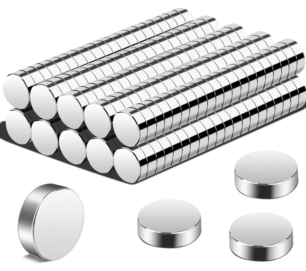 Lot de 200 Aimants de Bureau Néodyme Ronds 6x2mm pour Tableau Aimanté
