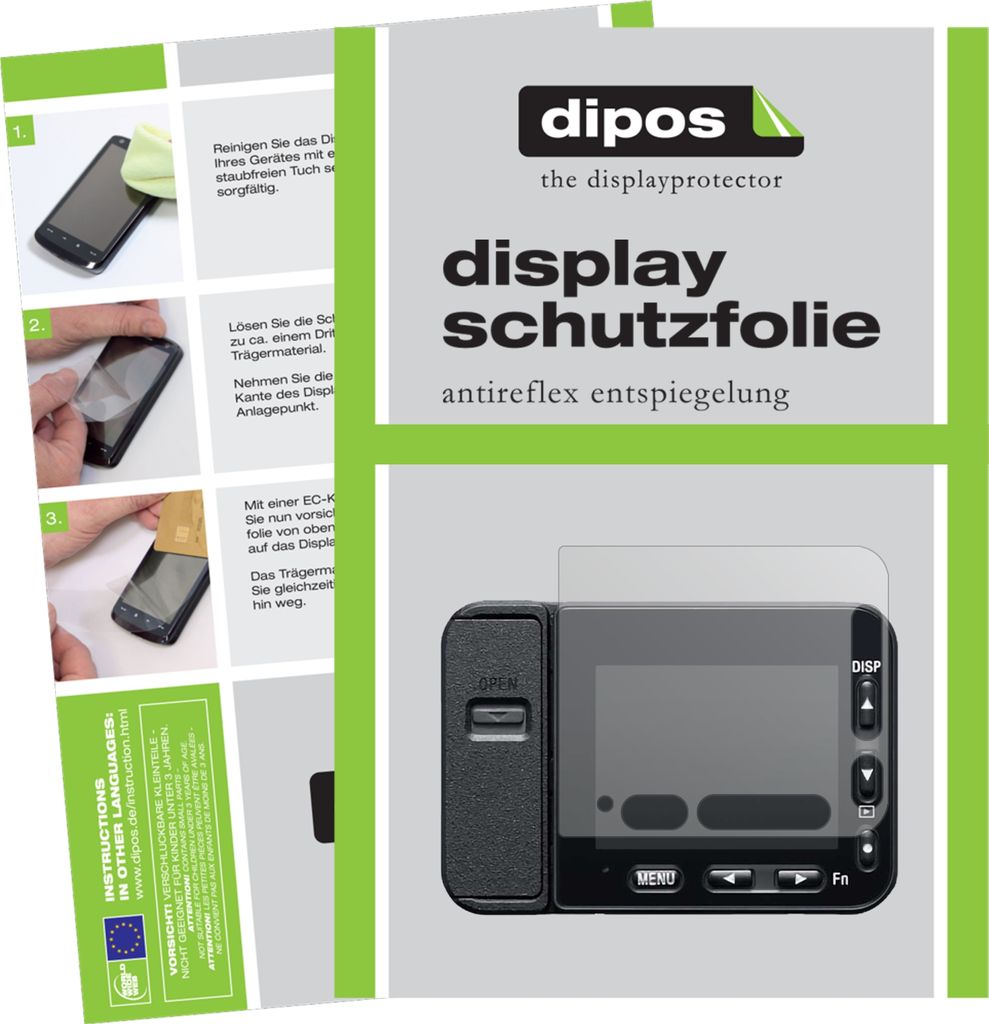 2x Schutzfolie für Sony DSC-RX0 II matt Displayschutzfolie Folie Display Schutz dipos
