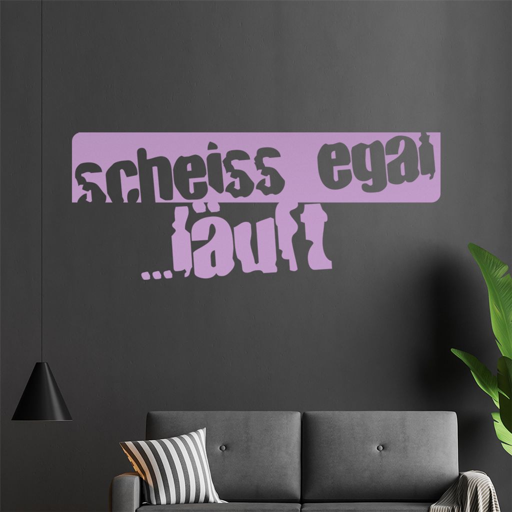 KIWISTAR scheiss egal...läuft - Programm Auto Maschine Funktioniert Wandtattoo in 6 Größen - Wandaufkleber Wall Sticker - Dekoration, Küche, Wo...