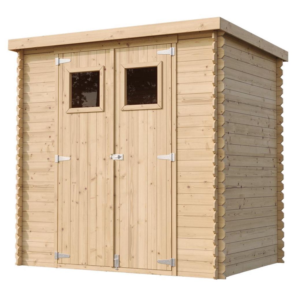 TIMBELA M311 Abri de jardin en bois - L204xL142xH200 cm/ Image du produit 