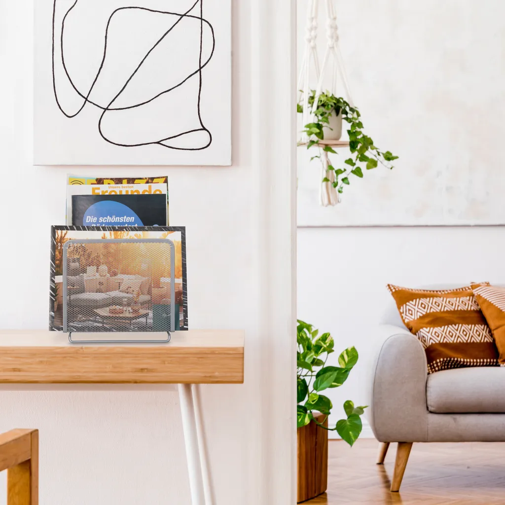 Relaxdays 4 x collecteurs de catalogues avec 5 compartiments de rangement