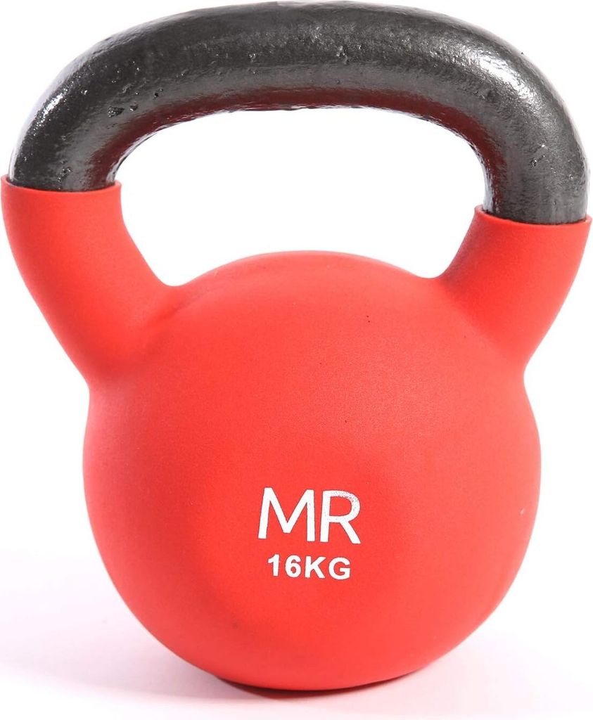 Rebecca Mobili Kettlebell Kugelhantel Gusseisen Rot Fitness Beine Heim 16 kg