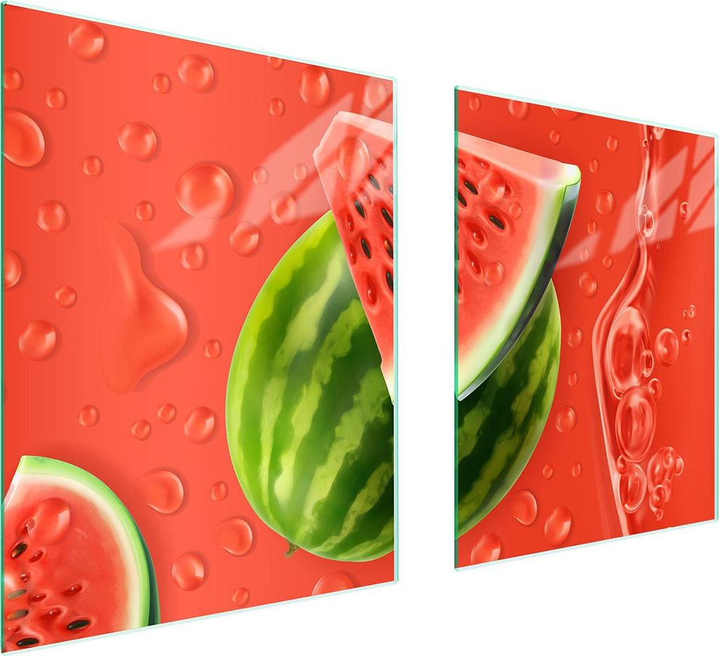Glasschutzplatte Für Herd 85X52 Wassermelone