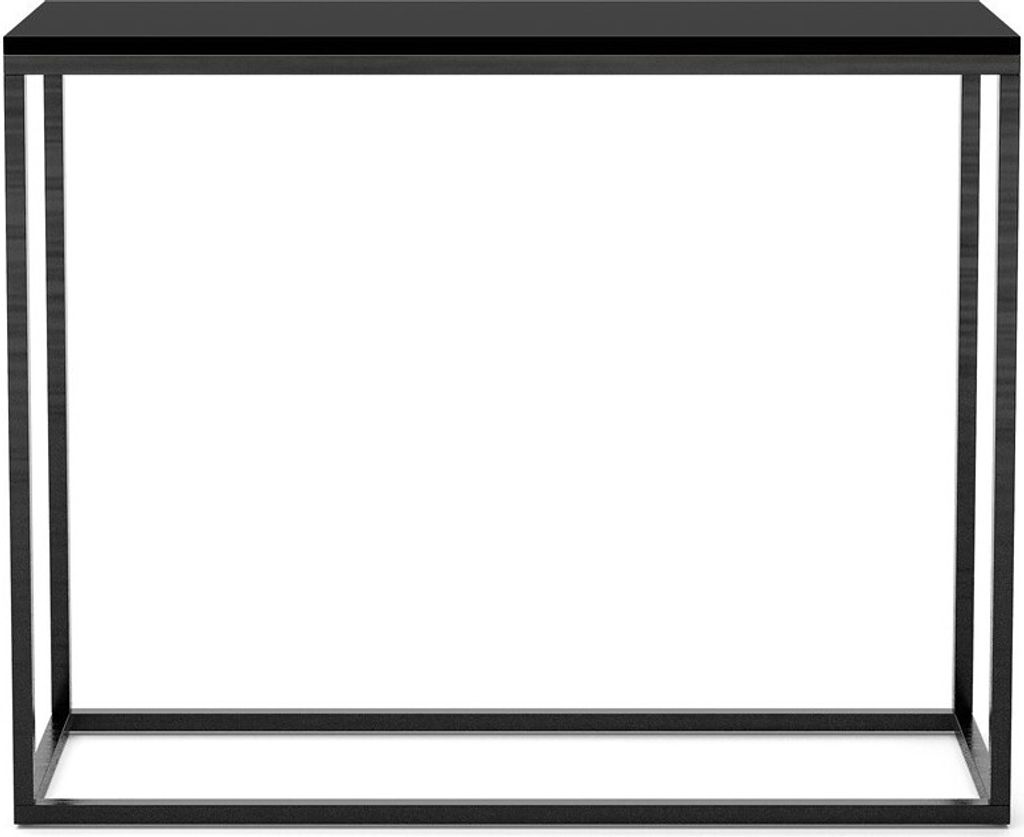 BETTSO Konsole für Flur elegante Schminktisch WELL 100cm Schwarz mit Schwarzbeinen