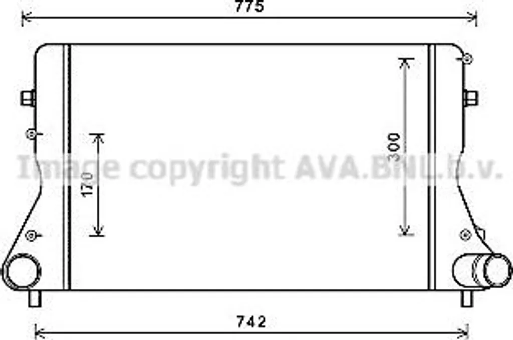 Intercooler renforcé AVA AIA4386 compatible avec OE 1K0145803P pour A3