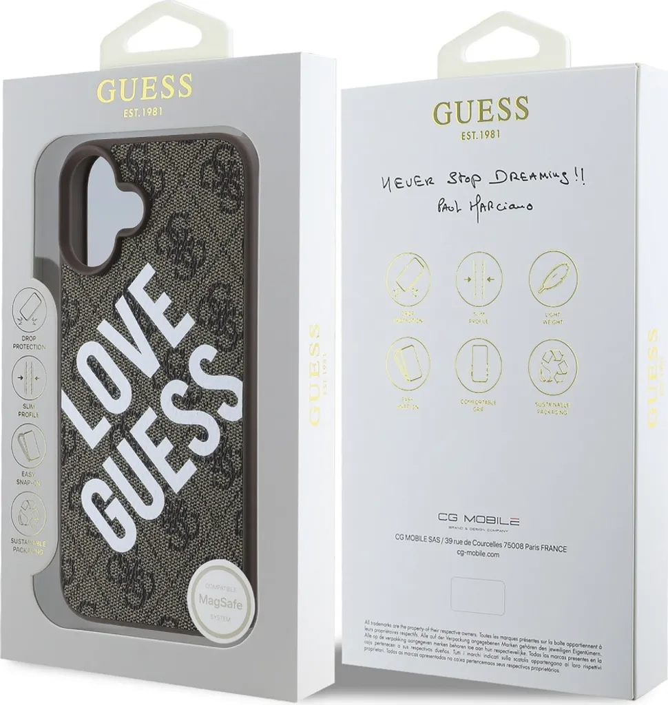 Custodia iPhone 16 Guess MagSafe 4G Marrone: Qualità Originale - 6