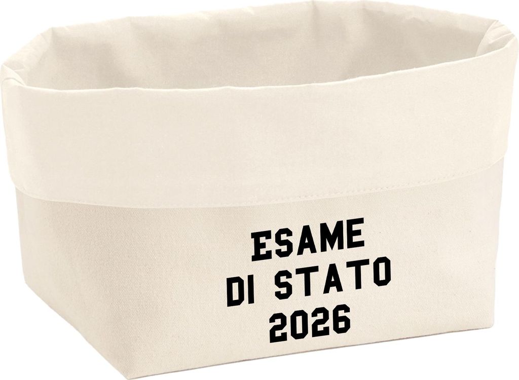 Huuraa Organizer Esame di Stato 2026 Abschluss Italien 8 Liter Large Canvas Baumwolle Utensilo Geschenkidee
