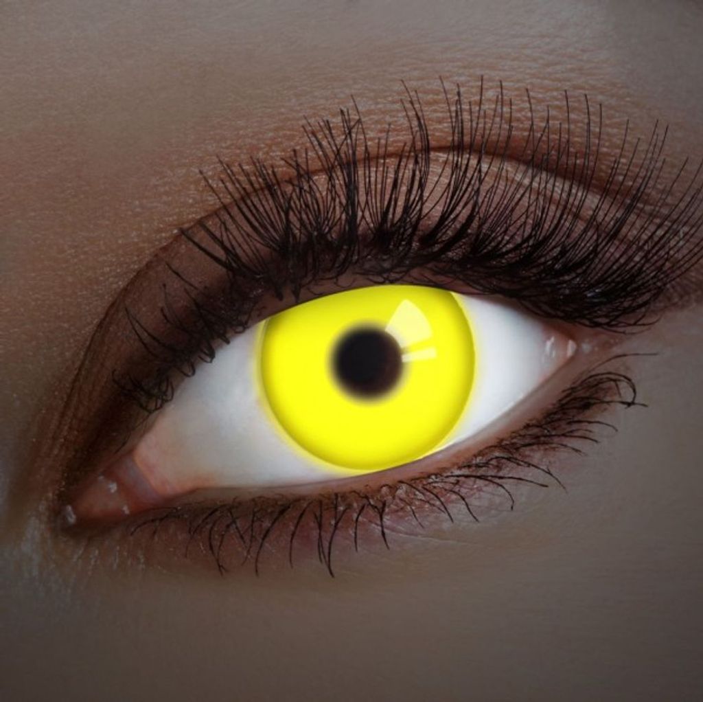 aricona Farbige Schwarzlicht Kontaktlinsen Neon Farblinsen Halloween UV Leuchten