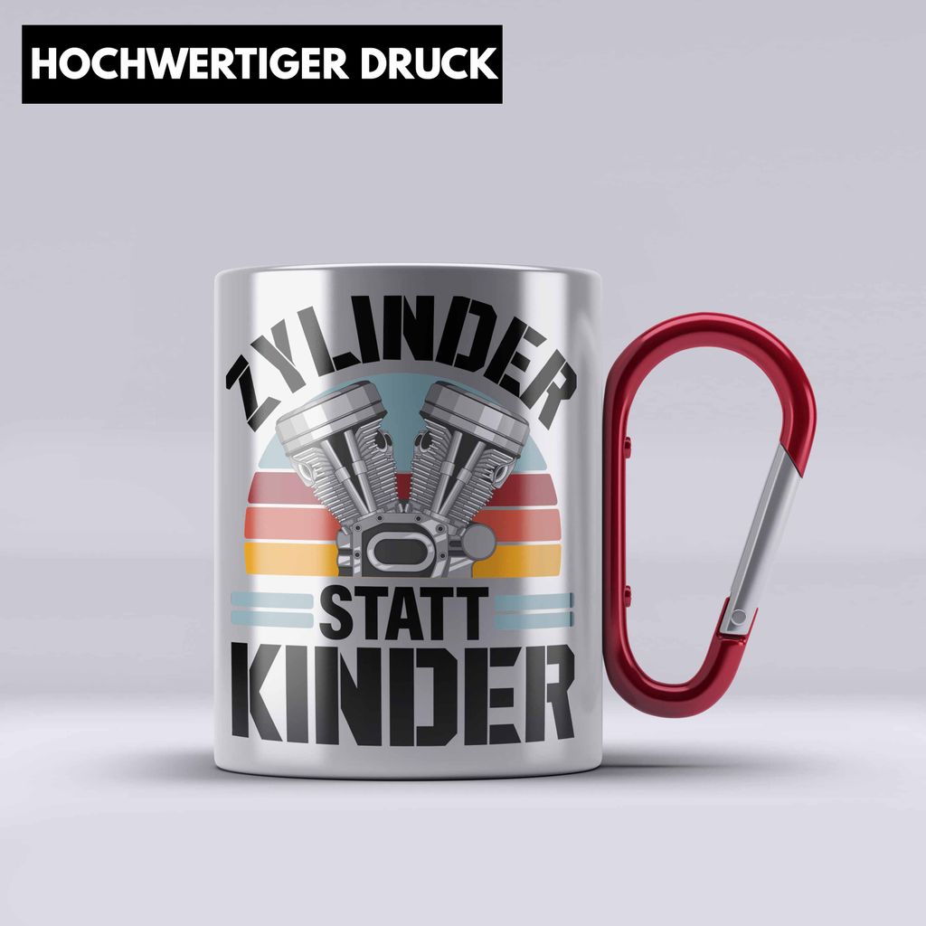 Trendation Edelstahl Tasse Mit Karabiner - "Keine Gnade Für Die Wade" Wanderbecher