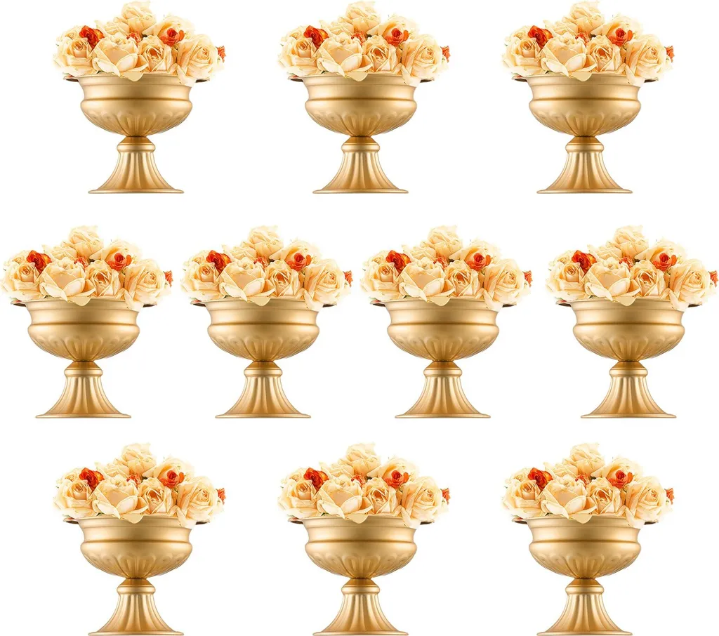 Vase Centre de Table Mariage 10x16 cm - Support Fleurs pour Banquet