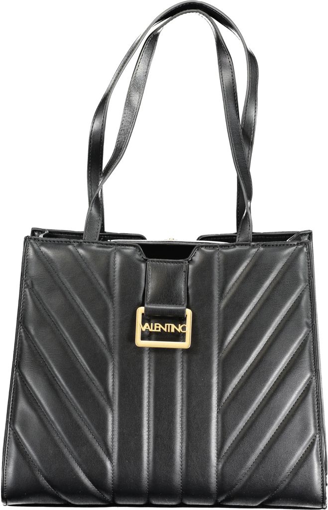 Elegante schwarze Damentasche mit abnehmbarem Kettengurt & Produktbild 