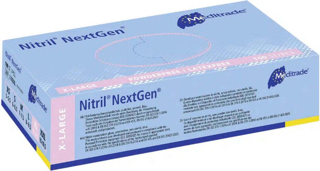 Meditrade Nitril Next Gen | Nitril Handschuhe | 100 Stück | Produktbild 
