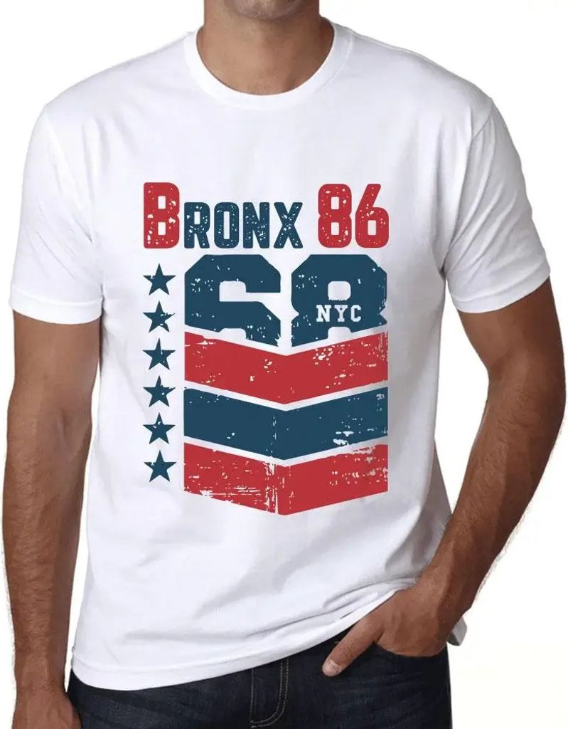 Herren Grafik T-Shirt Bronx 86 Geschenk 86. Geburtstag Jahrestag 86 Jahre Jubiläum 86 Jährige Mann Jahrgang 1938 Kurzarm Lustige Druck