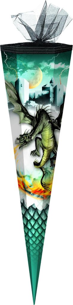 Schultüte / Zuckertüte / 85cm / eckig / "Dragon" Produktbild 