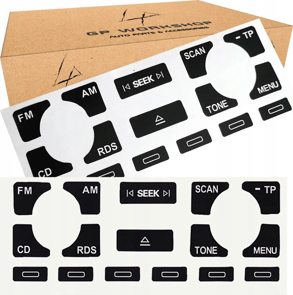 Kit Ripristino Tasti Radio Audi A4 B6 B7 - Adesivi Vinile Professionali