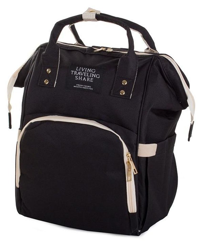 Wickeltasche Kinderwagentasche Babytasche Wickelrucksack Mamabeutel, Größe:UNIVERSAL, Farbe:Schwarz
