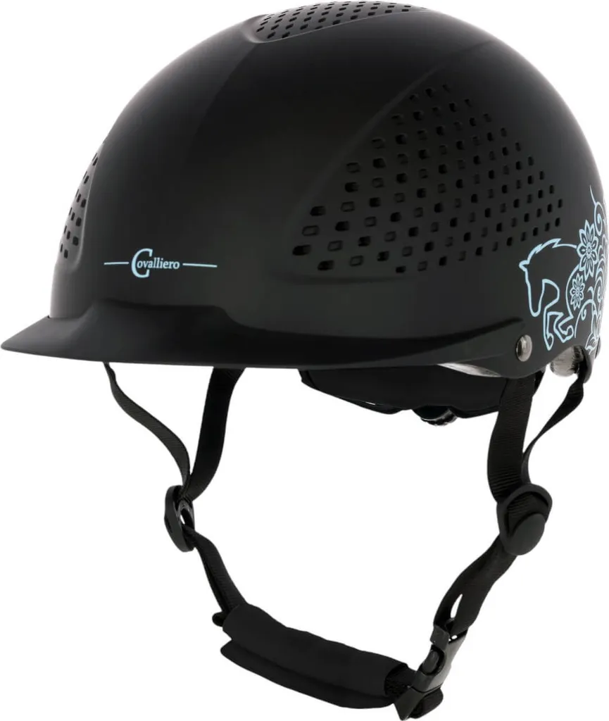 Casque équitation confortable Covalliero Beauty 2.0 Noir - Finis les chocs