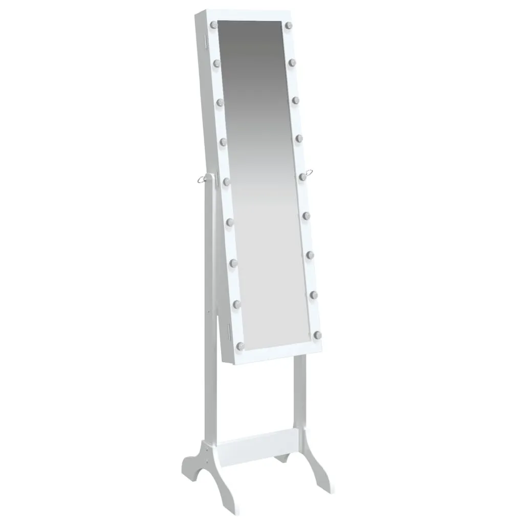Miroir sur pied LED blanc 34x37x146 cm - Solution vision intégrale - 6