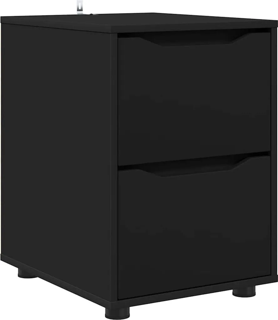 Armadietto Archivio Nero 40x48x57 cm - Organizzazione in Legno