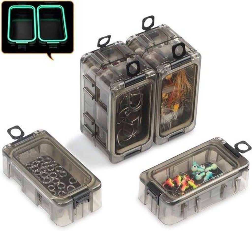 6er Kunststoff Visgerei Organizer - Magnetische Tackle Box für Kunstzangen und Zubehör
