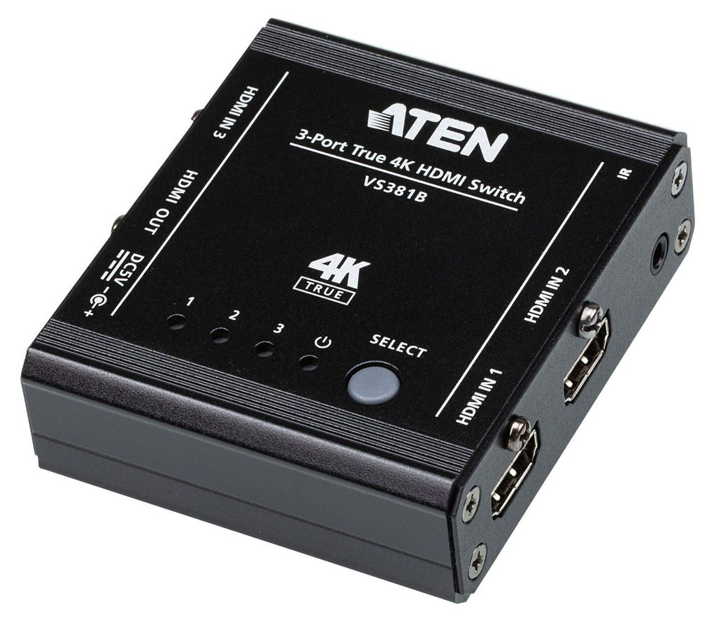 ATEN VS381B HDMI Switch mit 3 Ports True 4K Produktbild 