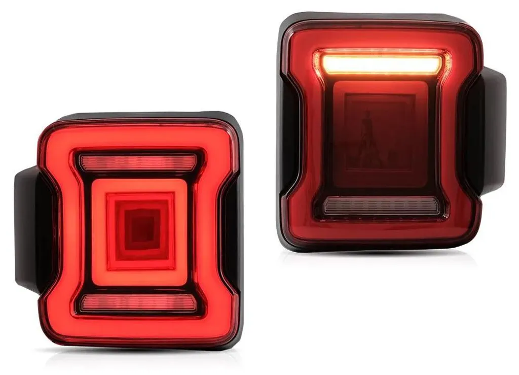Feux arrière LED étanches avec clignotant séquentiel rouge transparent