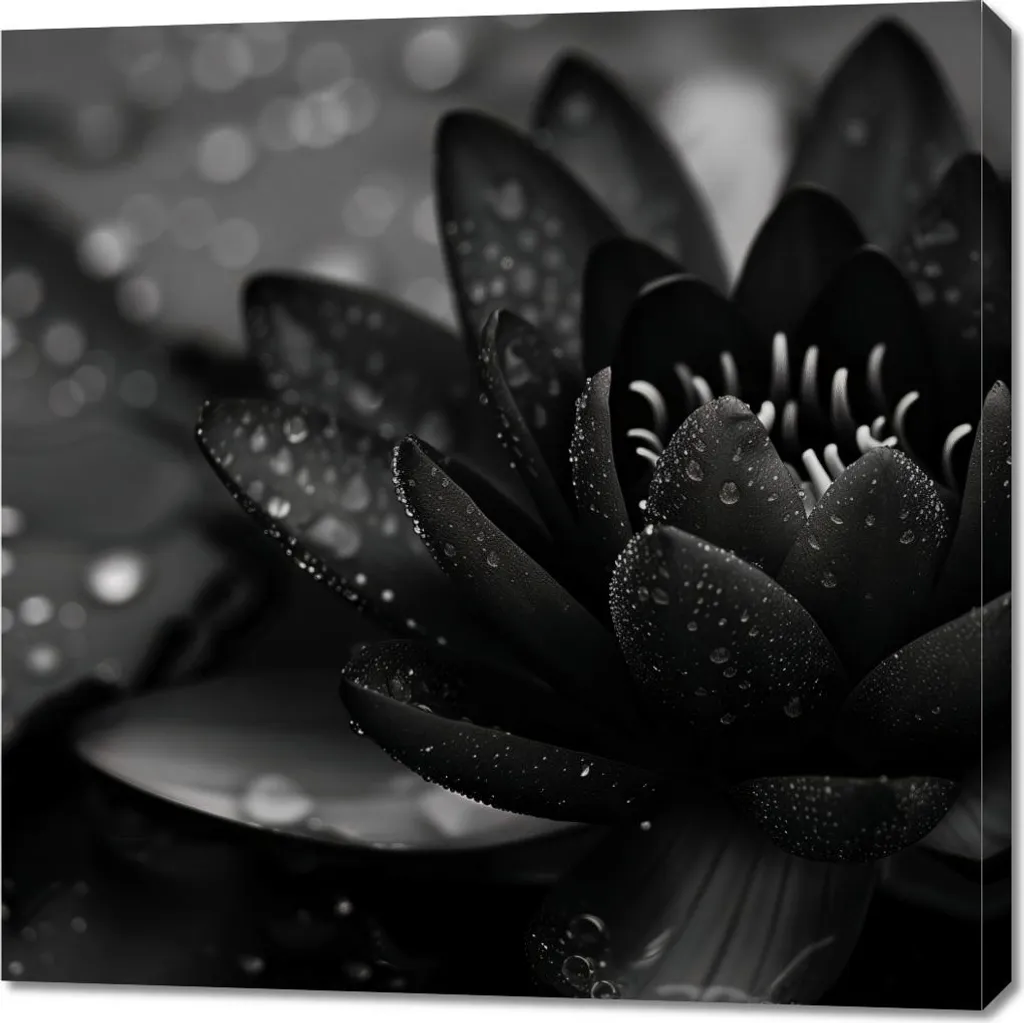 Recensione Quadro 90x90cm Loto Nero - Materiali e Resa Estetica