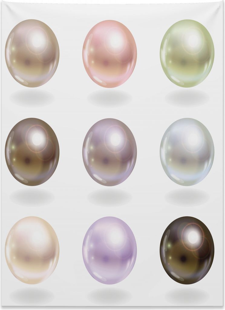 Abakuhaus Pearls Wandteppich, Pastellfarbenes Brautkleid aus Weiches Mikrofaser Stoff Kein Verblassen Klare Farben Waschbar, 110 x 150 cm, Mehrfarbig