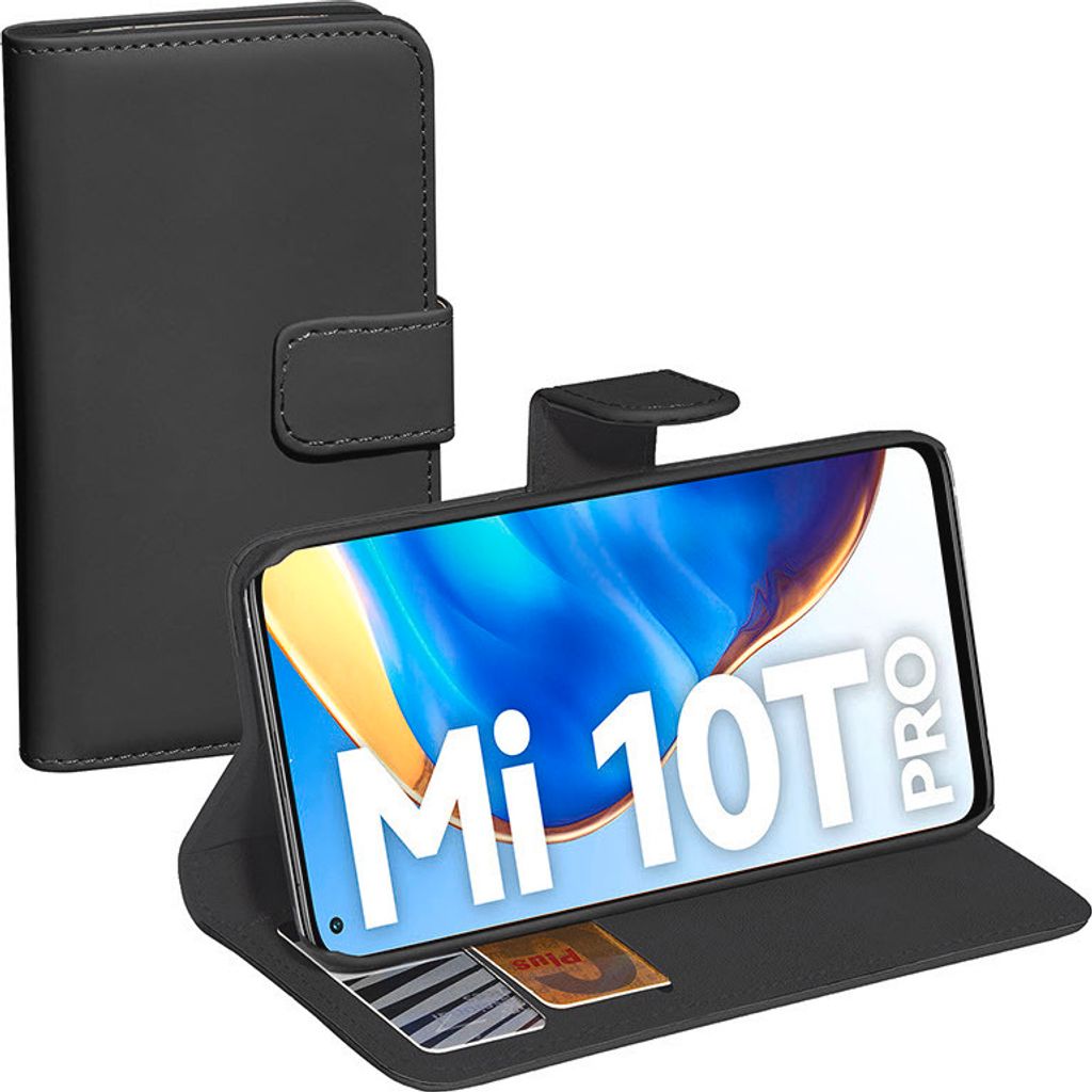 Handyhülle für Xiaomi Mi 10T Pro mit Magnetverschluss, Standfunktion und Kartenfächern, Klassisch