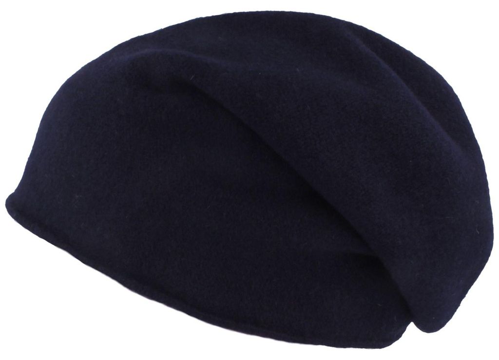 Kopka NeRo Beanie Rollrandmütze aus Walkstrick in blau
