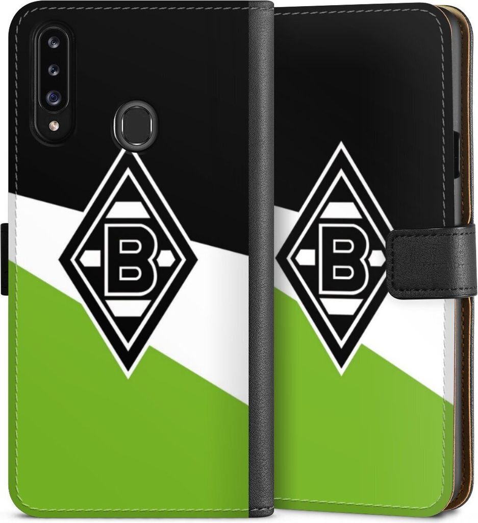 DeinDesign Klapphülle für Samsung Galaxy A20s Handytasche Lederhülle Tasche Borussia Mönchengladbach Gladbach Offizielles Lizenzprodukt
