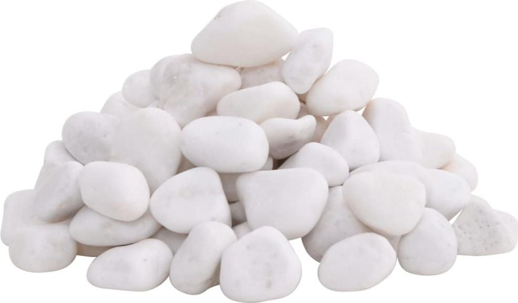 vidaXL Polierte Kiesel 10 kg Weiß 2-5 cm