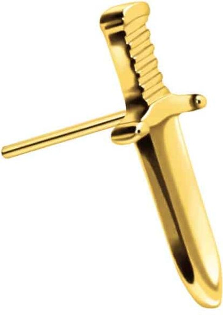 Piercing-Zubehör Titan Aufsatz mit Push Pin SCHWERT