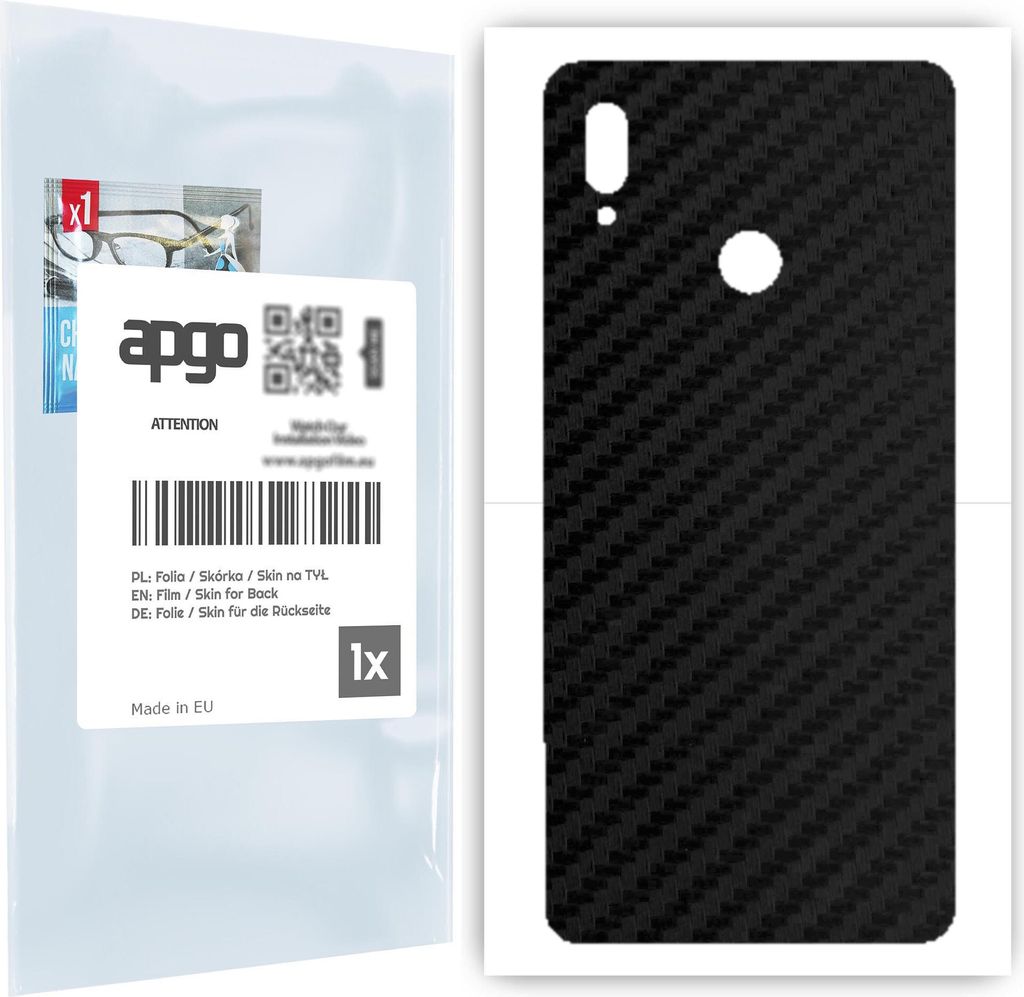 apgo Rückseite Schutzfolie für Honor Note 10 - Hinten Schutzfolie Carbon, Rückseite Folie schützt vor Kratzern und Fingerabdrücken