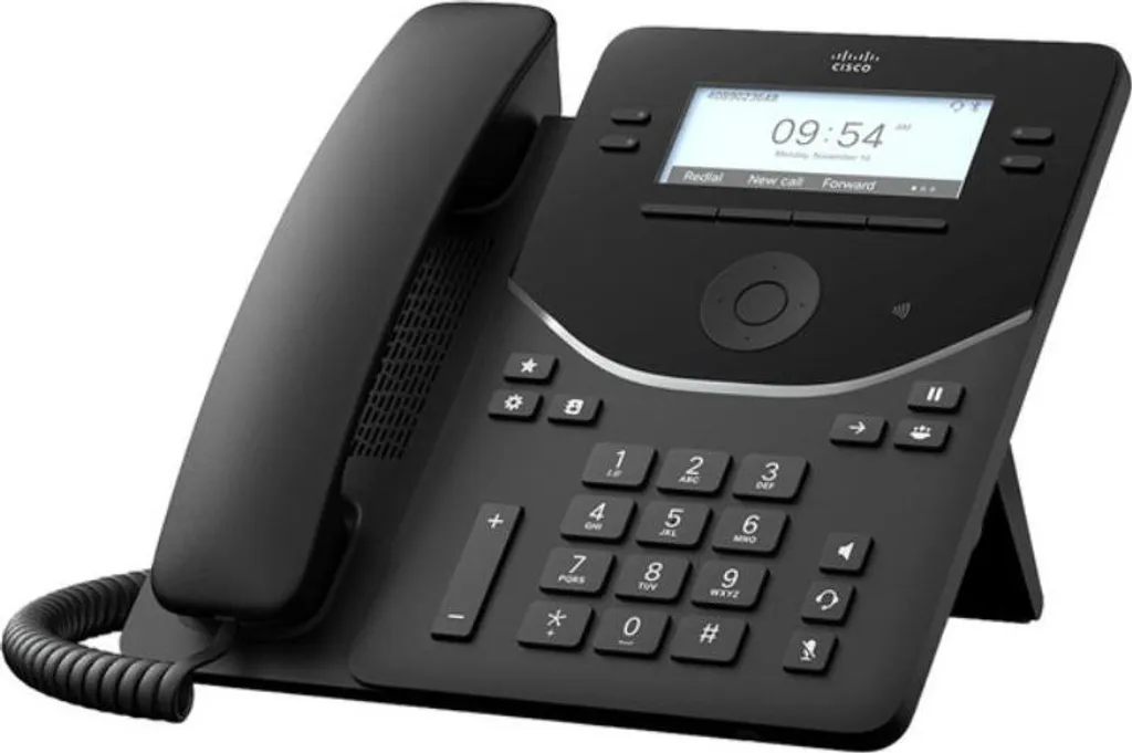 Téléphone IP Cisco DP-9841-K9 Noir avec Écran LCD et PoE Gigabit Ethernet