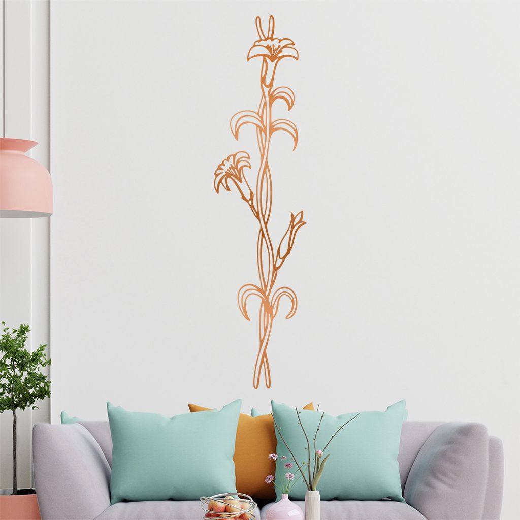 Blumen - Ranken Wandtattoo in 6 Größen - Wandaufkleber Wall Sticker - Dekoration, Küche, Wohnzimmer, Schlafzimmer, Badezimmer