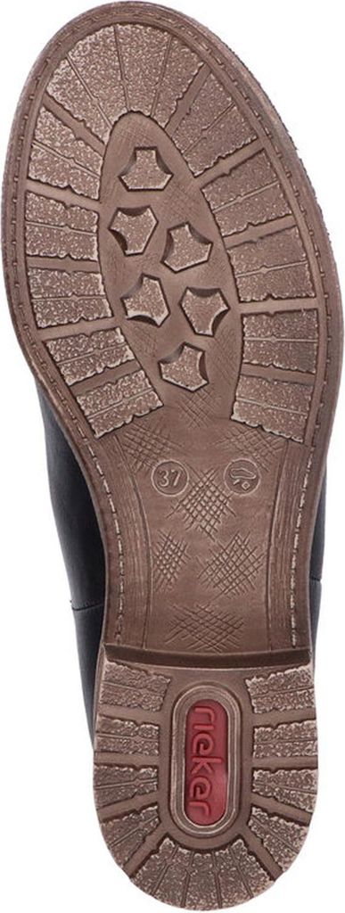 Rieker Damen Stiefelette flacher Chelsea Boot mit losen Einlagen 79450, Größe:39 EU, Farbe:Schwarz