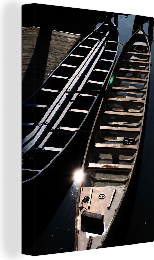 OneMillionCanvasses - Leinwandbilder - 90x140 cm, Zwei kaputte Drachenboote, Wandbilder Kunstdruck Wanddekoration - Foto auf Leinwand - Gemälde ...