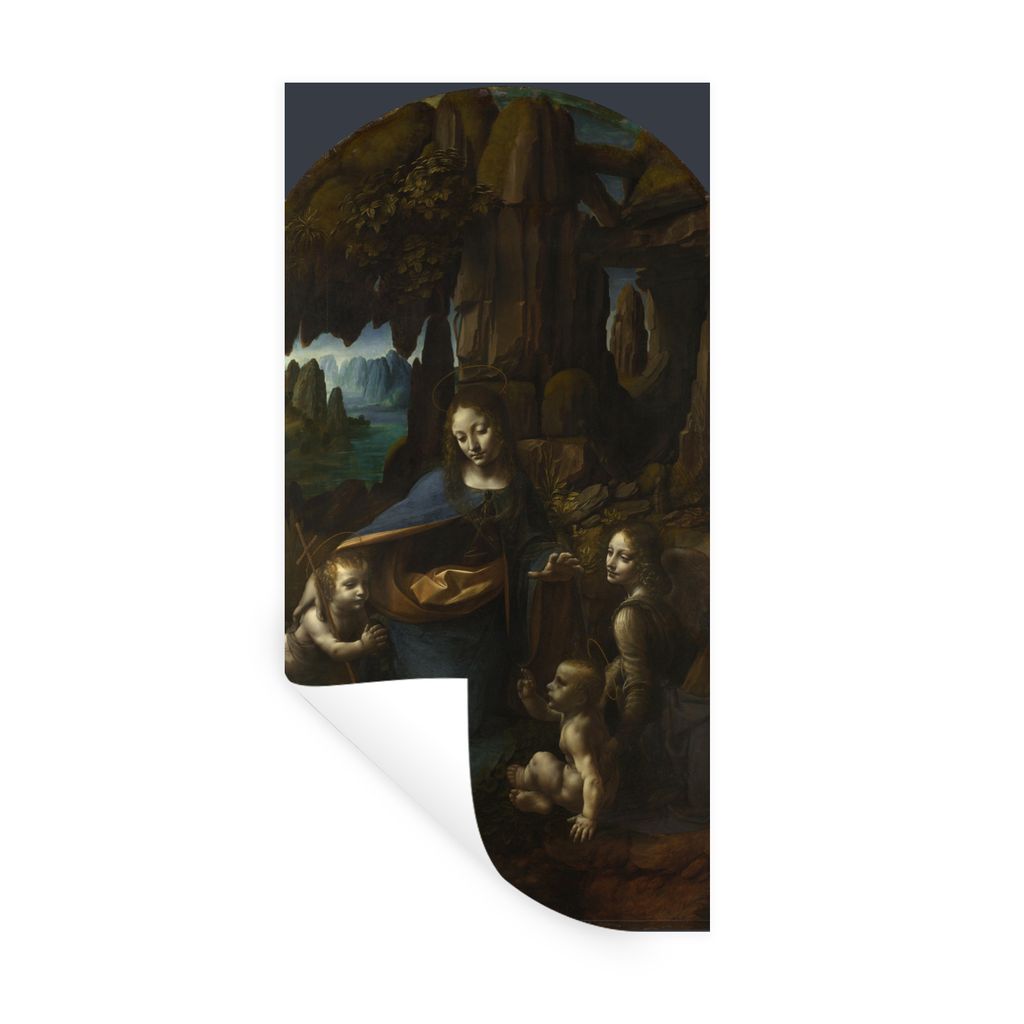 MuchoWow Wandtattoo Wandsticker Wandaufkleber Jungfrau auf dem Felsen - Leonardo da Vinci 40x80 cm Selbstklebend und Repositionierbar - Repositio...