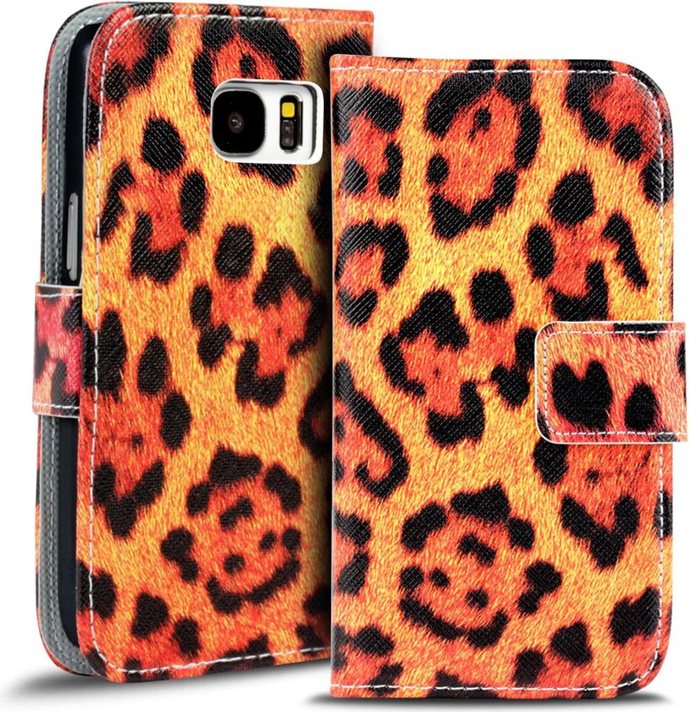 Handy Tasche für Samsung Galaxy S7 Edge Hülle Kunstleder Motiv Schutzhülle Case