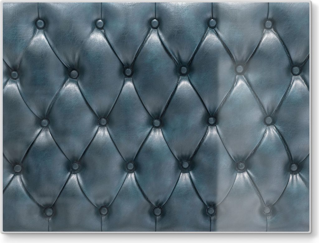 DEQORI Schneidebrett Glas 40x30 cm 'Elegantes Chesterfield' Schneideplatte Servierplatte