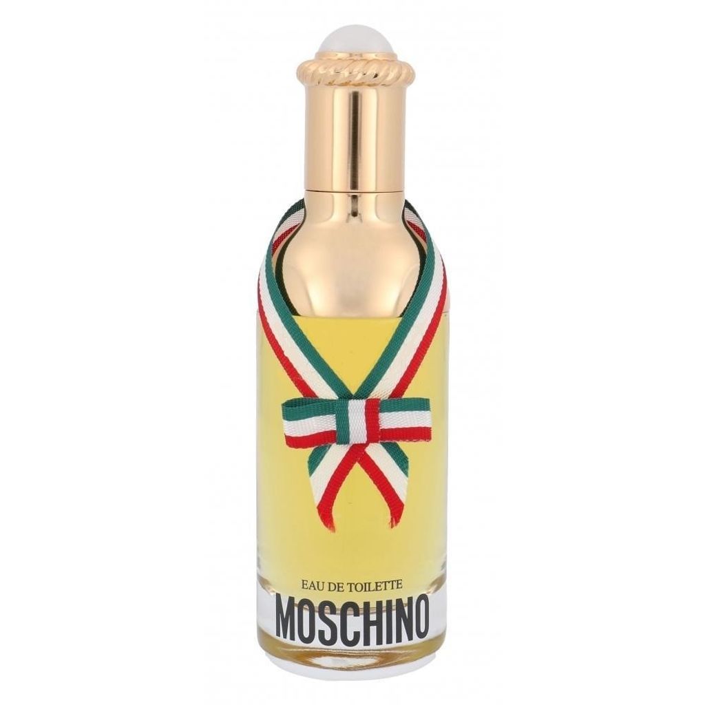 A bottle of Moschino perfume.
