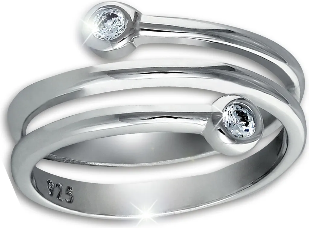 Bague de Fiançailles ou Cadeau Femme Argent 925 Zirconia Taille 54